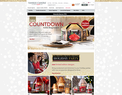 Homepage Design - Yankee Candle International