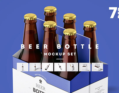Beer Bottle Mockup Set