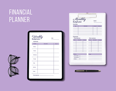 Personal monthly and weekly financial planner.