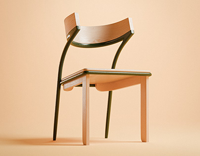 Ash wood chair design
