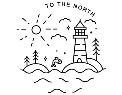 To the North. Vector logo