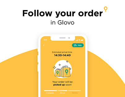 Follow your order experience redesign in Glovo