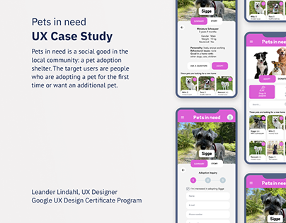 UX Case Study - Pets in need