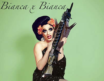 Bianca Del Rio as Bianca-the-crossbow from Dragon Age
