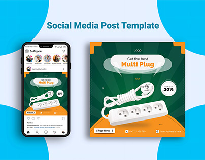Social Media Post Template for Electrical Business
