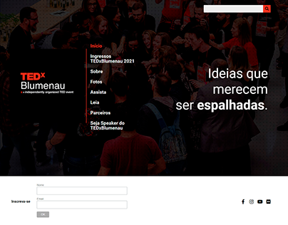 Website UI Design - TED Talks / TEDx Blumenau