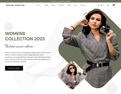 Women fashion clothing brand Shopify store design