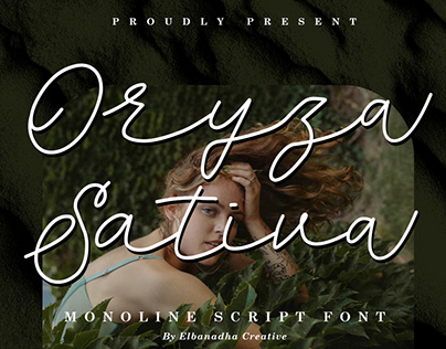 ORYZA SATIVA || MONOLINE SCRIPT FONT