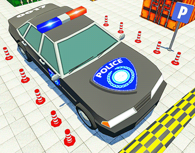 police car parking