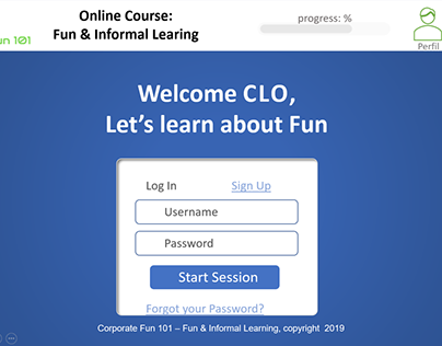 Mock-Up for Online course "Fun & Informal Learning"