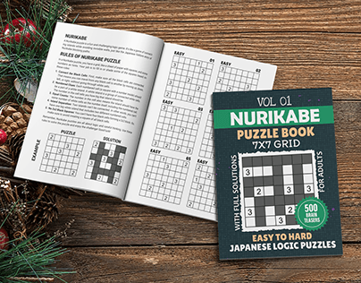 Nurikabe Puzzle Book 7x7 Grid Vol 01