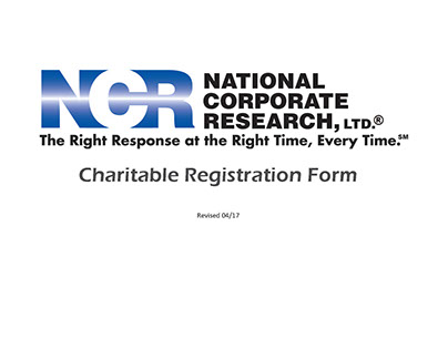 NCR Non-Profit Charitable Registration Template