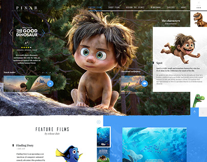 Pixar Website Concept Design