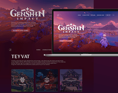 Genshin Impact Website Design