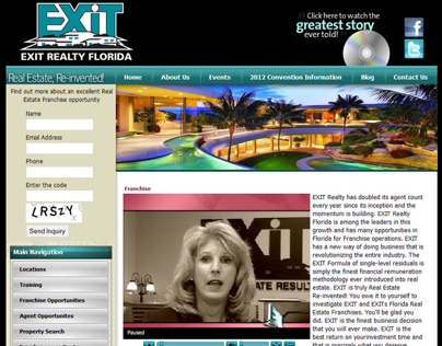 EXIT Realty Florida Website Redesign and Joomla CMS.