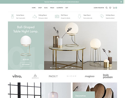 Decoration Lighting Ecommerce Website