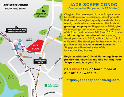 Plenty of Reasons For Investing in Jade Scape Condo!