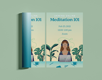 Unwind Online: Meditation 101 Flyer