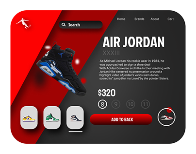 Air Jordan webpage Design
