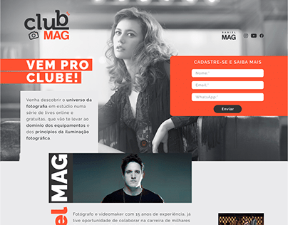 Projektminiaturansicht – Landing Page | Club Mag - Curso de fotografia