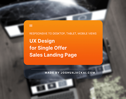 UI UX Landing Page Design for One Product or Service