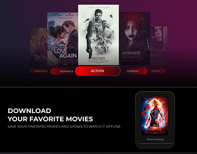 ONLINE MOVIES AND SHOWS WEBSITE DEISIGN