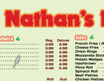 Nathan's Deli Menu Board