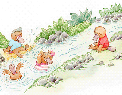 The Polite Platypus - children's book illustrations