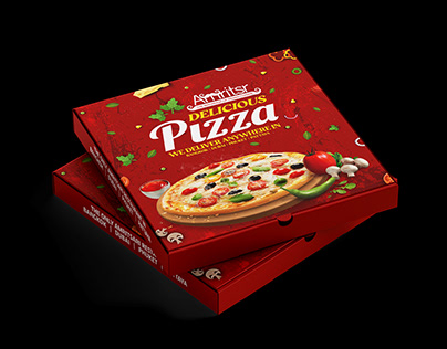 Pizza box packaging Design | Amritsar Restaurant pizza
