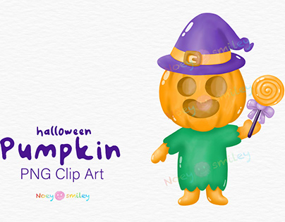 Watercolor Halloween Clip Art Graphic