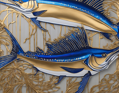 Dynamic Sailfish Artwork on Fiberglass Canvas