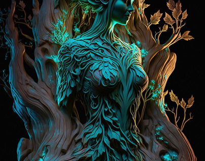 GLOWING DRYAD STATUE