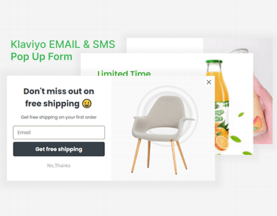 Klaviyo Email & SMS Pop Up From Design