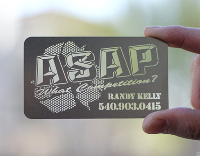 Cool Cut-Through Stainless Steel Business Card for ASAP