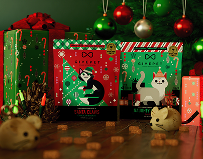 Project thumbnail - GivePet | Christmas | 3D product renders