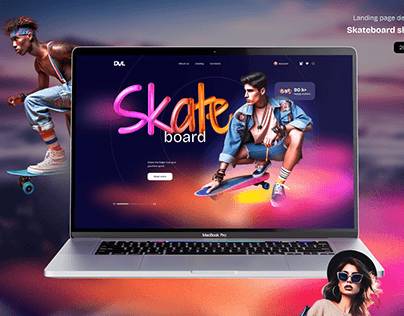 Skateboard shop. Landing page