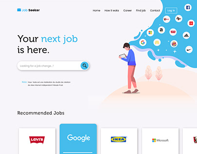 Job seeker UI landing page