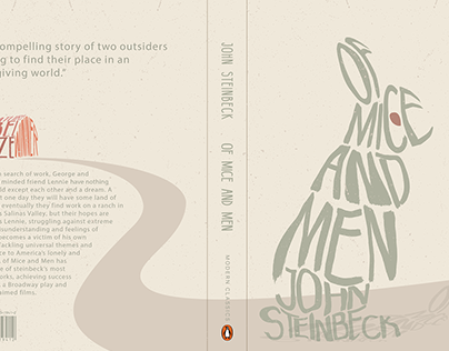 'Of Mice and Men' typographic cover