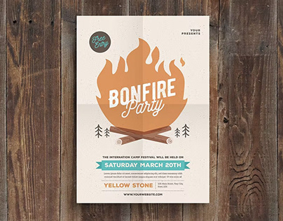 Free Bonfire Party Flyer