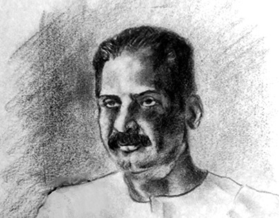Portrait of poet- Vairamuthu
