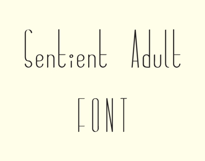Sentient Adult Font