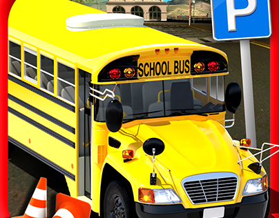School bus And Taxi Parking games promotion