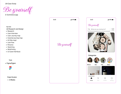 Be Yourself E-Commerce App UX Case Study