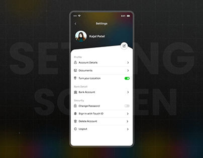🎨 App Settings Screen Concept📱