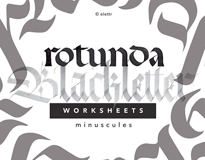 Project thumbnail - Rotunda Blackletter Worksheets | Learn Calligraphy