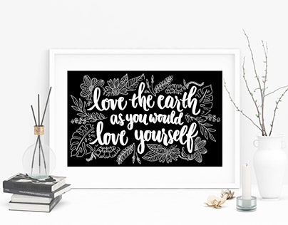 Lettering - Framed Quote for Home Decor