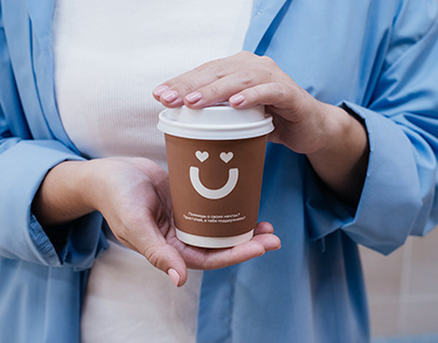 Логотип и фирменный стиль для кофейни "Coffee он твой"