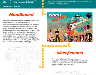 Shell Rock Moodboard and Website Design Comps