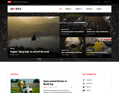 Sports News Blog Design