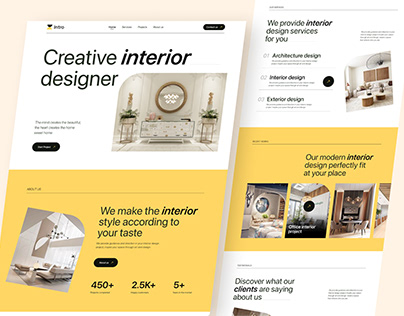 Architecture Interior Website Landing Page Design